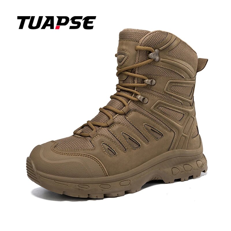 TUAPSE Outdoor Men Field Training Combat Boots Breathable Hiking Boots