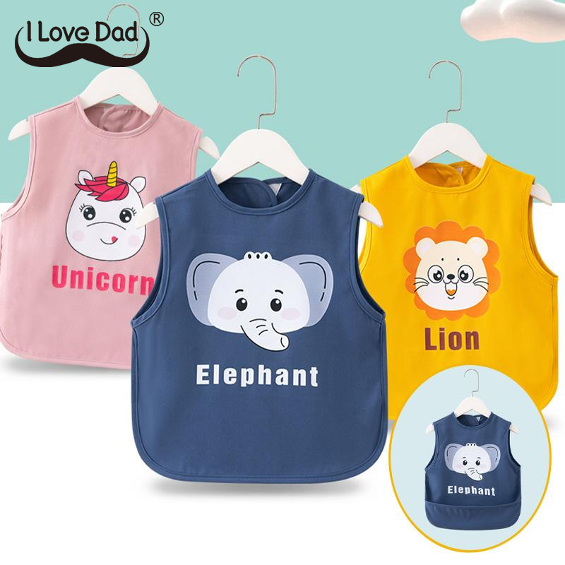 Cartoon Baby Bib Animal Print Waterproof Baby Cover Sleeveless Bib Infant Saliva Towel Toddler Feeding Bib ราคา 72 บาท*ส่งฟรี