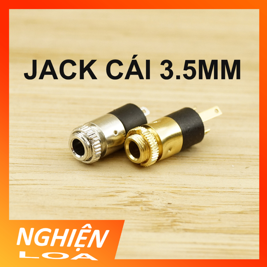 Jack cái 3.5mm vàng bạc chất lượng
