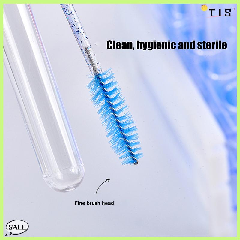 Follow Get New【TIS】 1Pcs Đầy Màu Sắc Bow Tie Lông Mi Bàn Chải Ống Với Pha Lê Lash Mascara Wands Lông Mày Lược Spoolies Applicators Trang Điểm Công Cụ