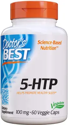 Doctor's Best Best 5-HTP 100 mg 60 Veggie Caps for drug-free support for sleep, mood, anxiety and stress