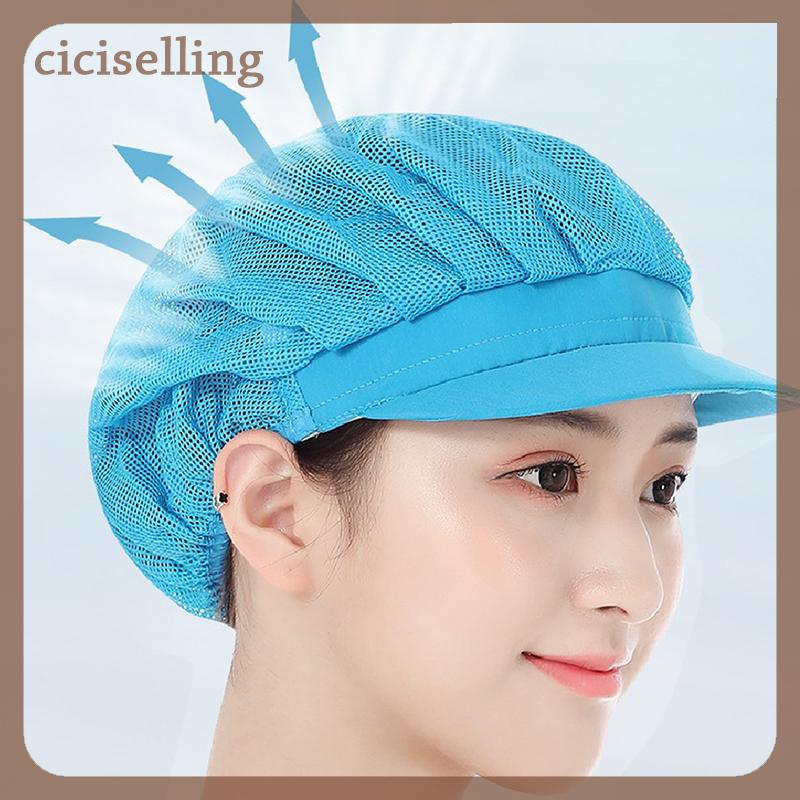 [ciciselling] Đầu bếp Hat chống bụi hội thảo phục vụ hat nhà máy thực phẩm làm việc hat căng tin làm việc hat