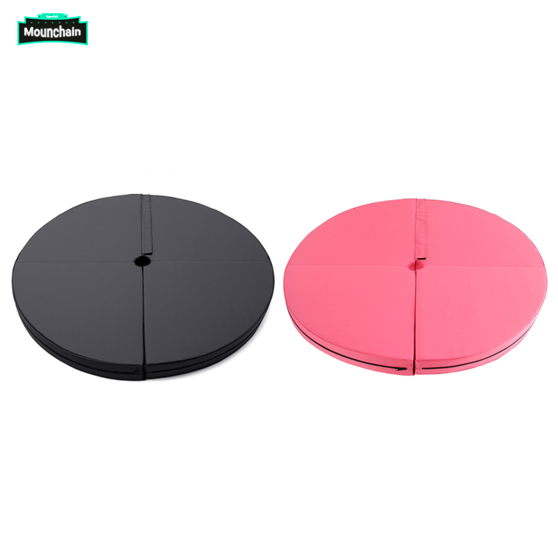 Mounchain 2'' T x 3.9'W Round Folding Portable Pole Dance Crash Mat Skid Proof y Round Dancing Cushion For Home Workout Fitness ราคา 2,271 บาท*ส่งฟรี