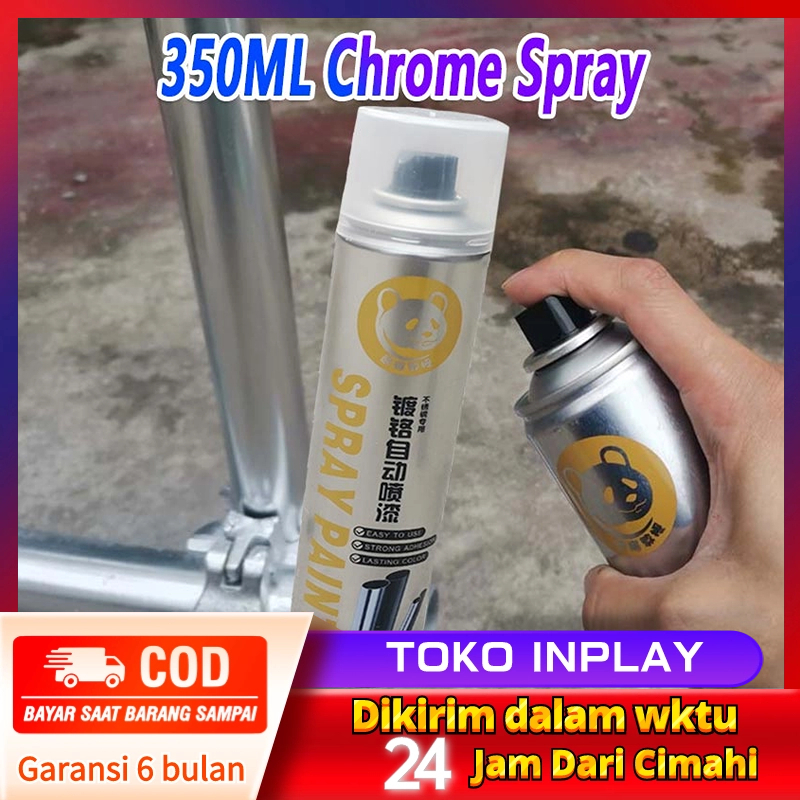 Quick Drying 350ML Primer Chrome Cat Chrome Spray Semprot Aerosol Terbaik Anti Karat Warna Stainless