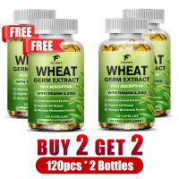 Buy 1 Get 1 Free! Wheat Germ Extract Supplement with Zinc Support Heart Health & Energy Healthy Aging Immune System Non-GMO