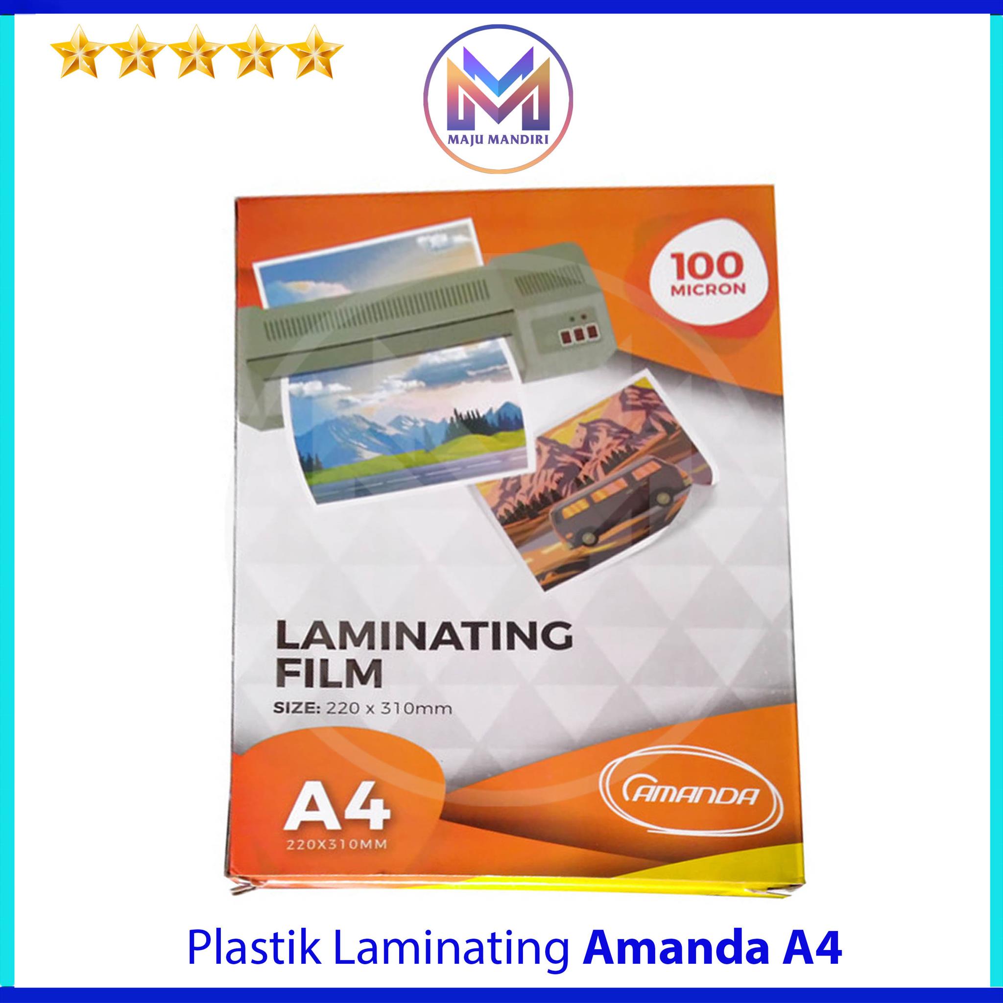 Plastik Laminating Film Amanda A4 100 Micron / Isi 100 Lembar Harga  65,450 rupiah*Gratis Ongkir