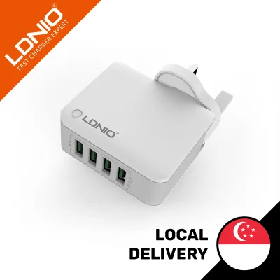 LDNIO 4.4 A USB charging four head phone tablet travel charger A4403 straight general fast