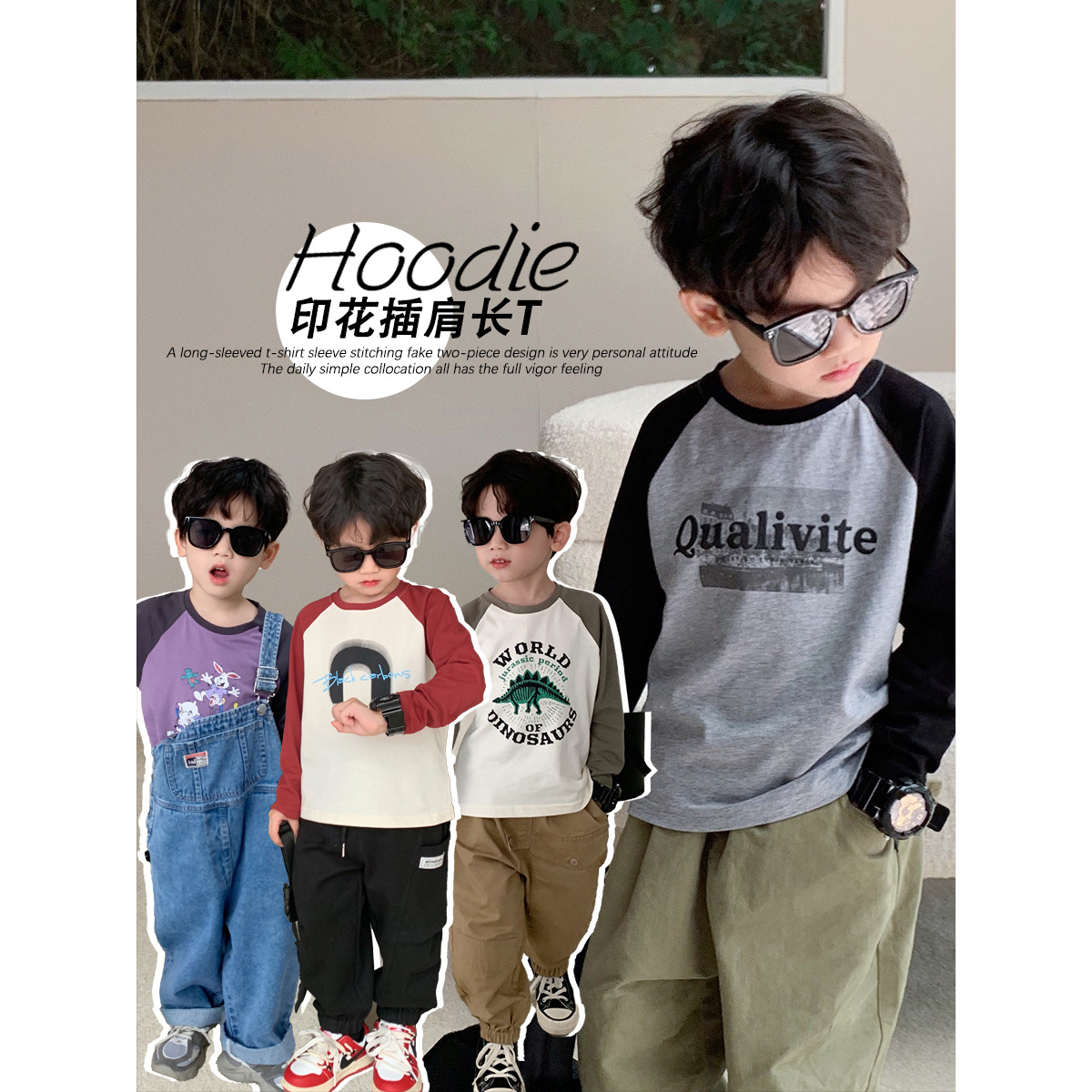 KON651เสื้อผ้าเด็กญี่ปุ่นและเกาหลี เสื้อยืดแขนยาวเด็ก เด็กฤดูใบไม้ร่วงการ์ตูนพิมพ์ด้านบน เสื้อแจ็คเก็ตฤดูใบไม้ร่วง ราคา 169 บาท*ส่งฟรี