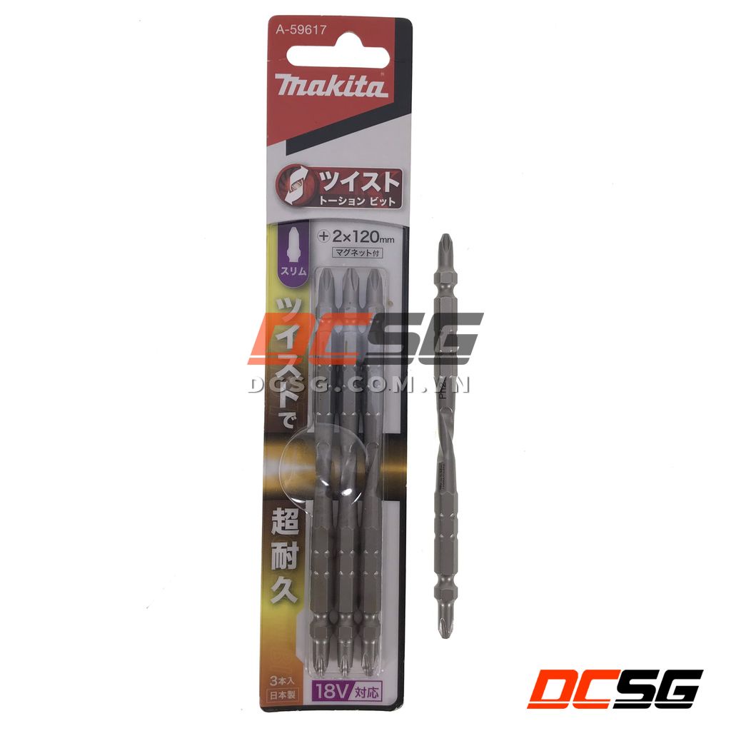 Đầu vít bake 120mm ph2 xoắn kép makita a-59617