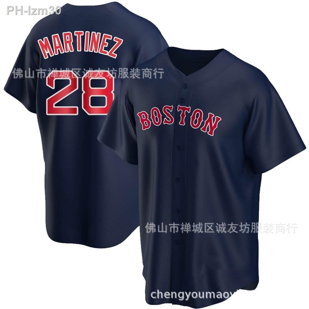 Men's Majestic Boston Red Sox #28 J. D. Martinez Authentic Navy