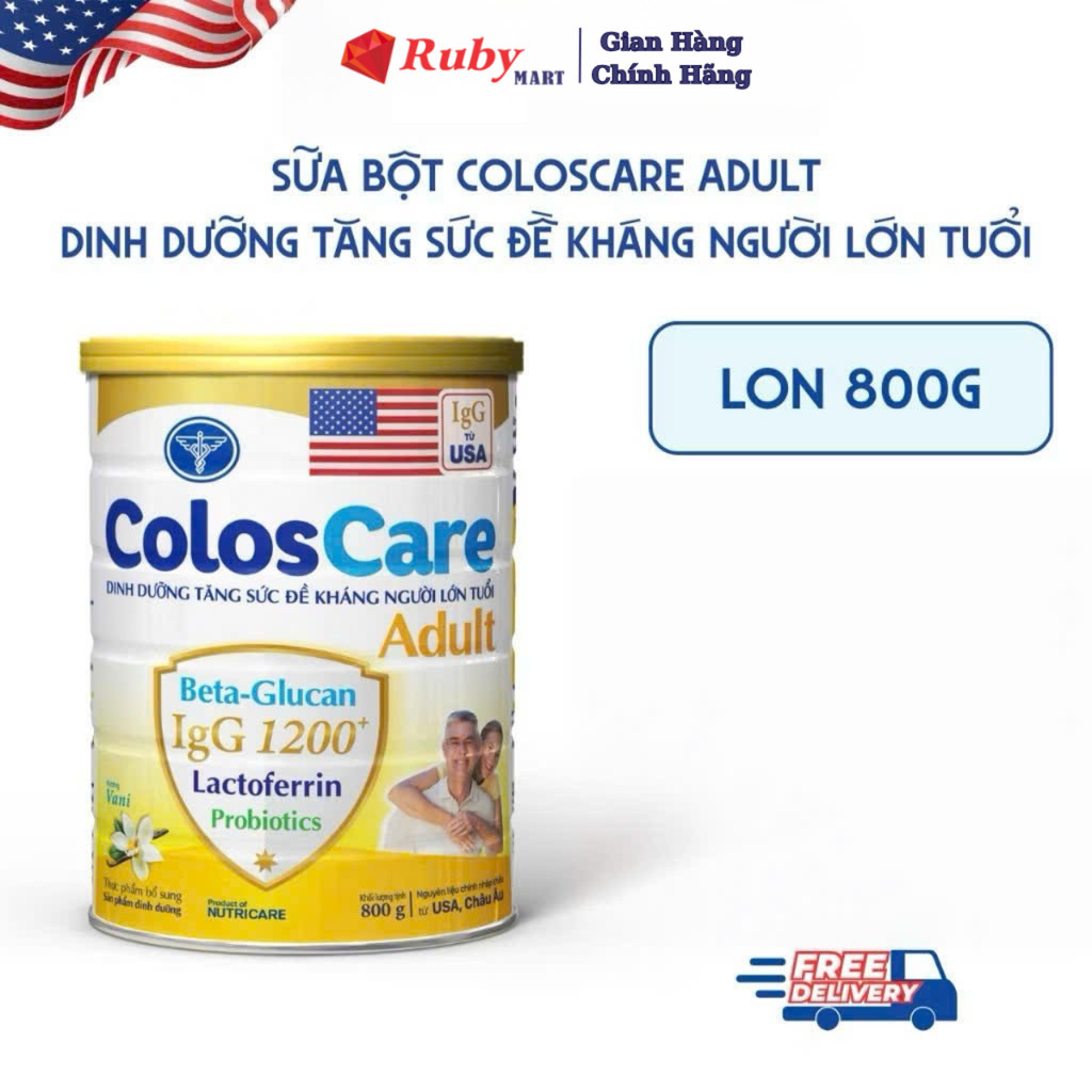 Sữa Bột Coloscare Adult 800gr - Sữa Non Tăng Cường Sức Đề Kháng Người Lớn Tuổi