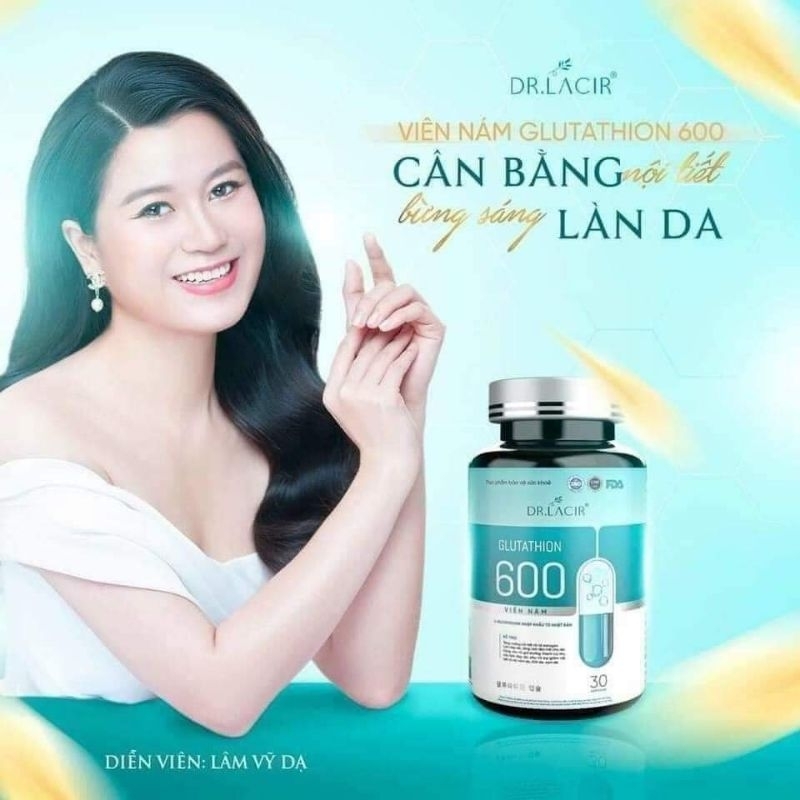 Viên uống trắng da glutathione 600mg