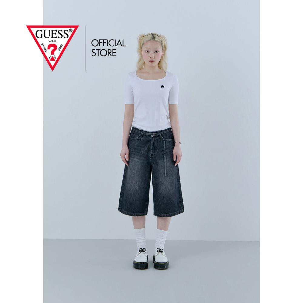 GUESS WOMEN DENIM SHORTS YQ2D0957 - BLACK ราคา 4,232 บาท*ส่งฟรี