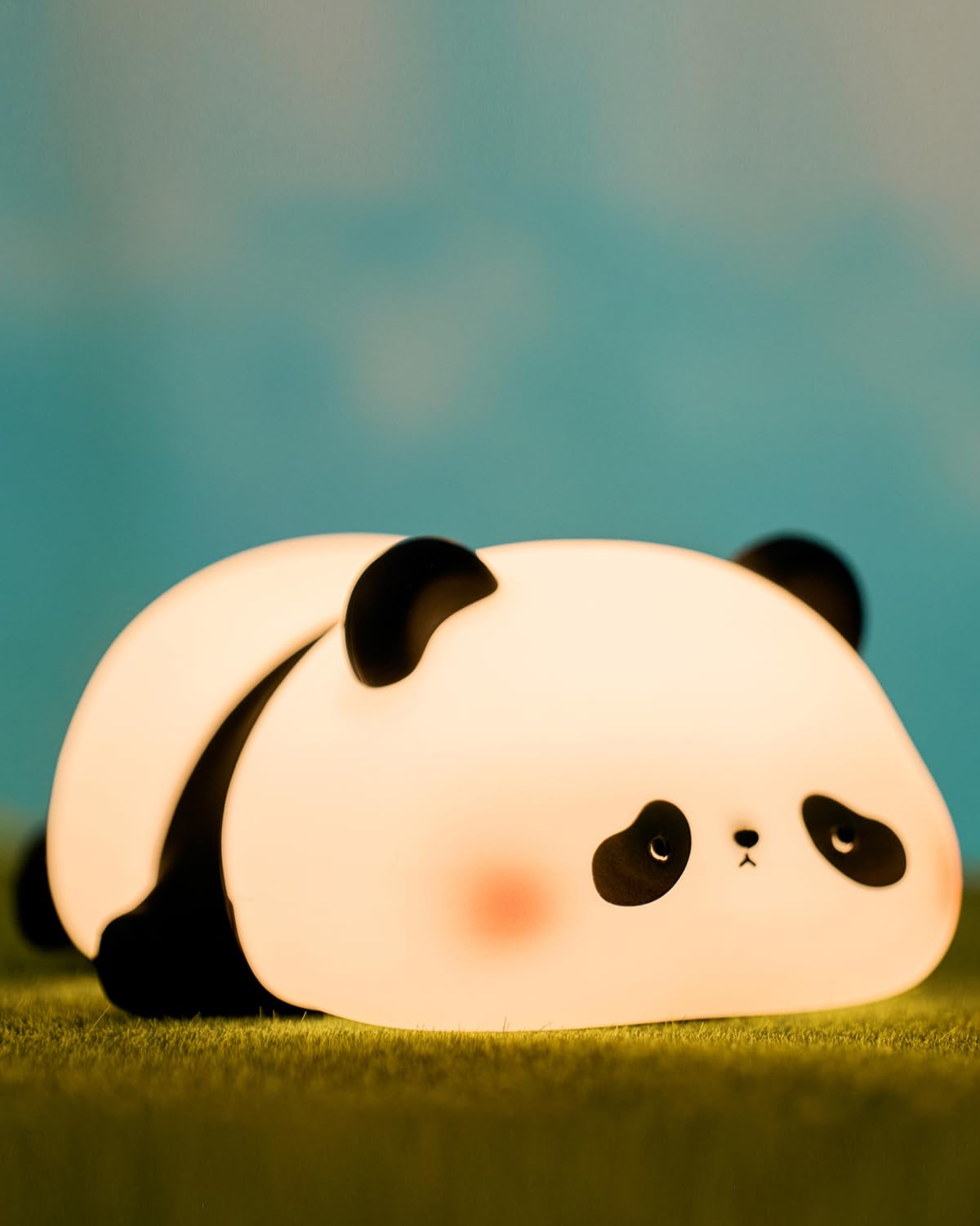 panda silicone lamp Cute Panda Night Light Panda lamp LED Touch Squishy Novelty Animal Night Lamp Food Grade Silicone 3 Level Dimmable Breastfeeding Nursery Nightlight for Room Decor Cute Gifts Stuff for Boys Girls Baby Children兔子熊猫拍拍小夜灯