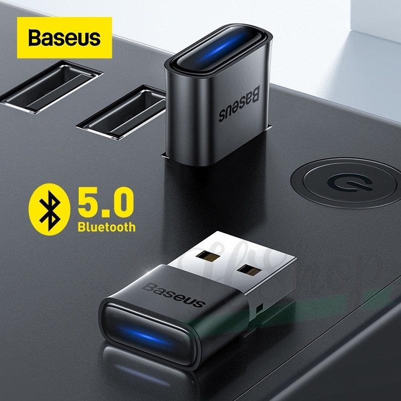 Baseus USB Bluetooth 5.0 phát âm nhạc thu âm thanh cho PC máy tính xách tay Bàn phím chuột không dây Bộ phát USB- HS