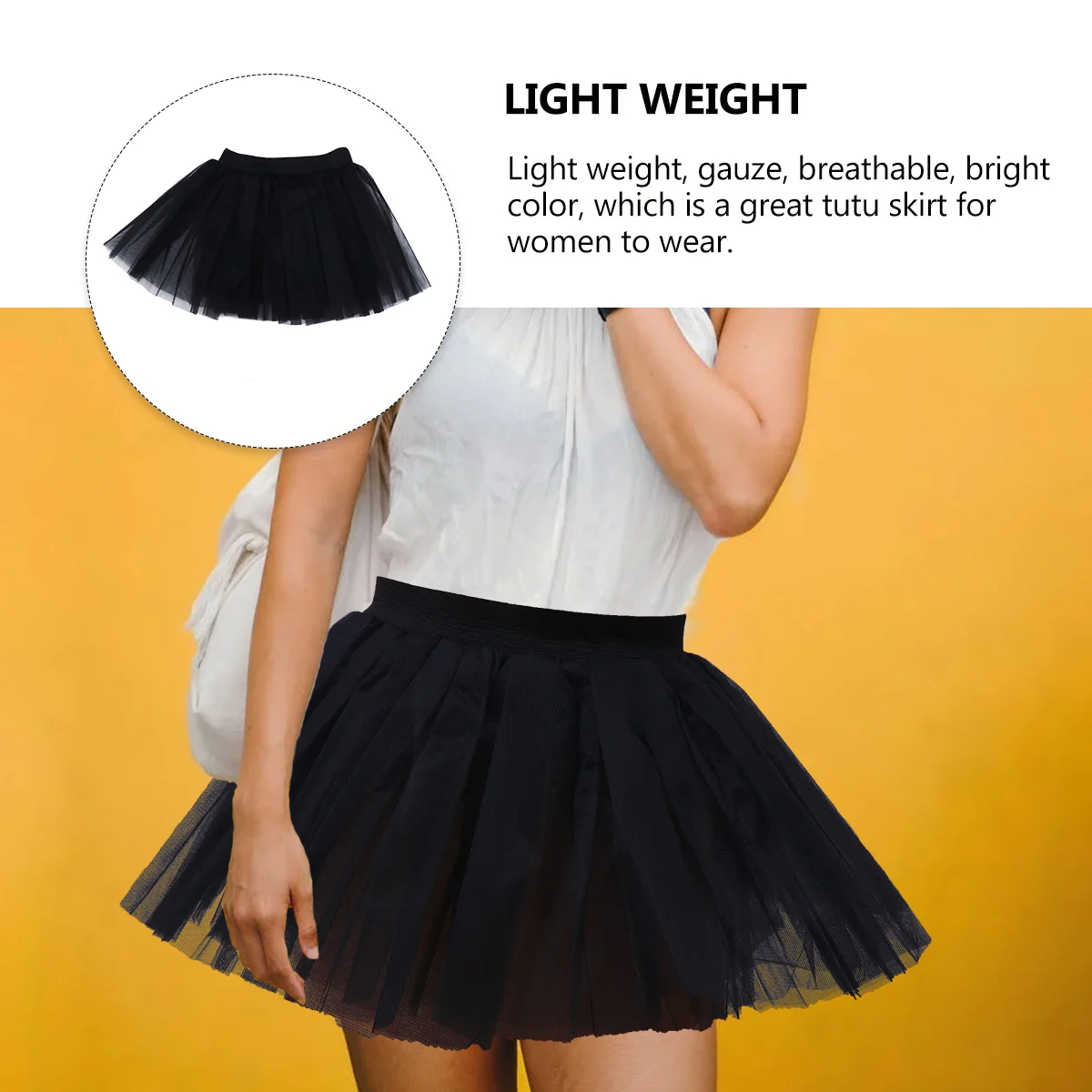 Tutu Skirt Women S Tulle Skirt 3 Layer Stretch Fluffy Ballet Tutu Black Waist Elastic Band Masquerade Costume Lazada Singapore