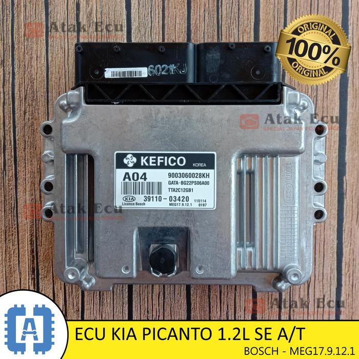 ECU Kia Picanto A04 SE AT - MEG17.9.12.1 - Data Asli A04 ECM Bosch Harga 14,319,240 rupiah*Gratis Ongkir
