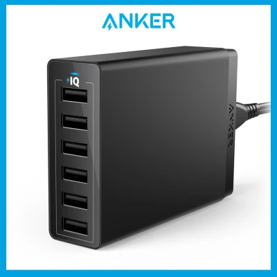 Anker Powerport 6 60W 6-Port USB Fast Charger [SG Plug] Wall Charger, PowerPort 6 for iPhone 11/Xs/XS Max/XR/X/8/7/6/Plus, iPad Pro/Air 2/Mini/iPod, Galaxy S20/S10/S9/Edge/Plus/Note, LG, Nexus, HTC and More