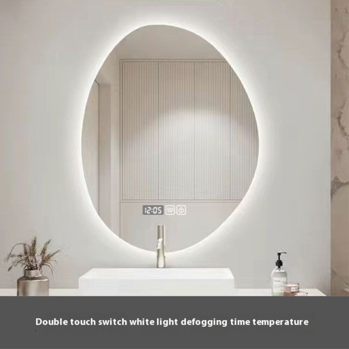Smart With LED Light Bathroom Irregular Wall-mounted Makeup Mirror