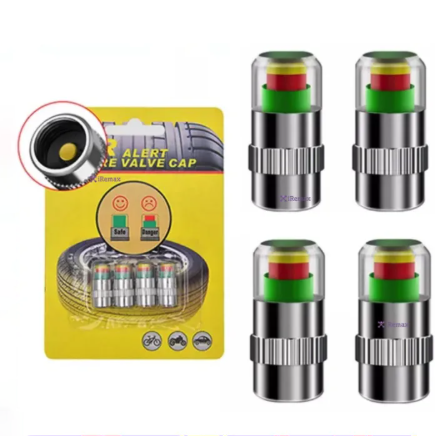 จุกตรวจวัดลมยางเซนเซอร์3สี ตัวบ่งชี้ลมยาง 4ชิ้น วัดความดันลมได้ในตัว รถยนต์ รถจักรยานยนต์ เครื่องมือตวจสอบลมยาง ฝาครอบก้านวาล์วยาง พร้อมมาตรวัดแรงดันลม ป้องกันฝุ่นและการรั่วไหล ตรวจสอบแรงดันลมได้ทันที ช่วยรักษาแรงดันลมให้เหมาะสม (1ชุดมี4ชิ้น) ราคา 19 บาท*ส่งฟรี