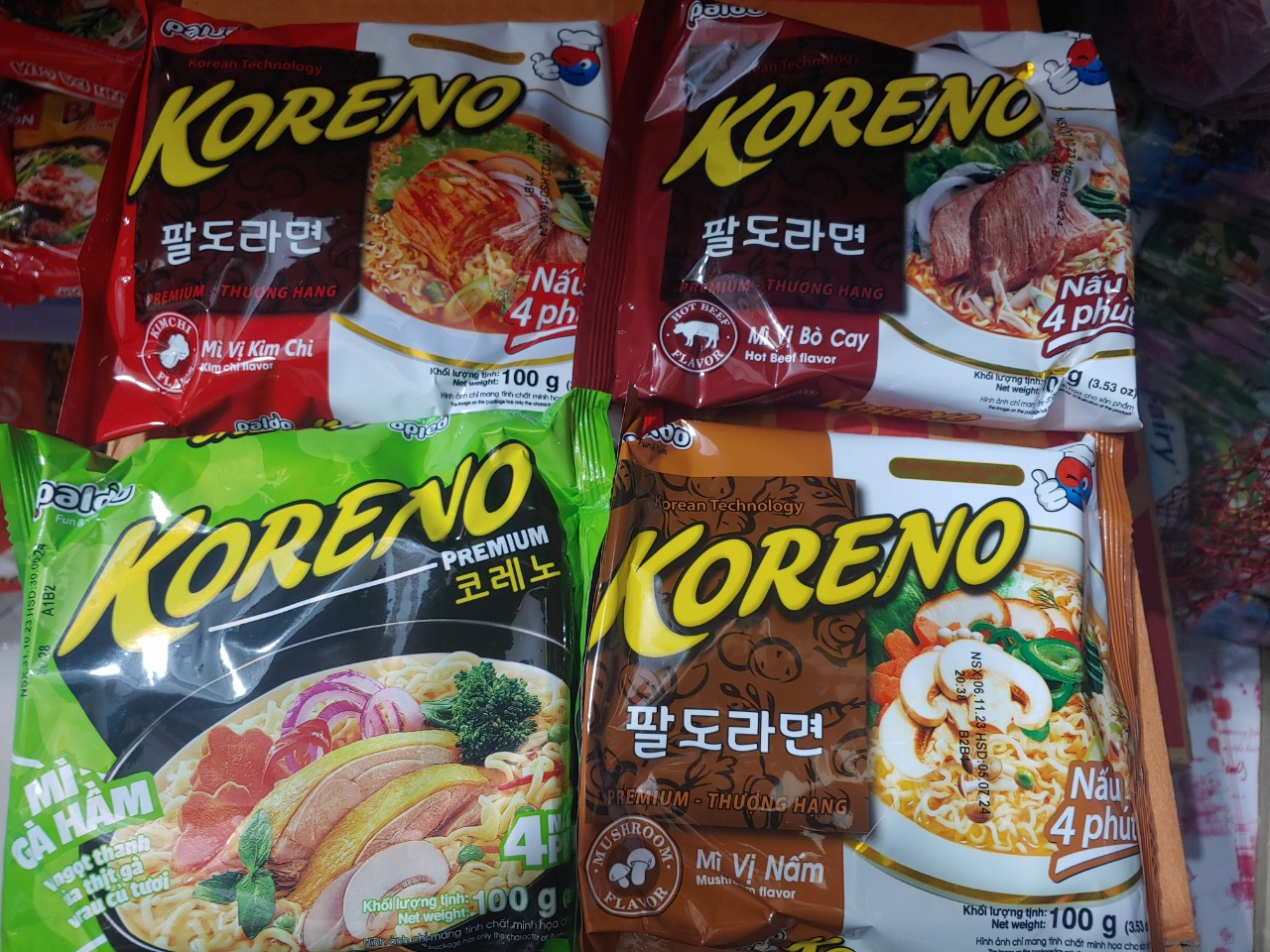 Mì Koreno các loại gói 100g