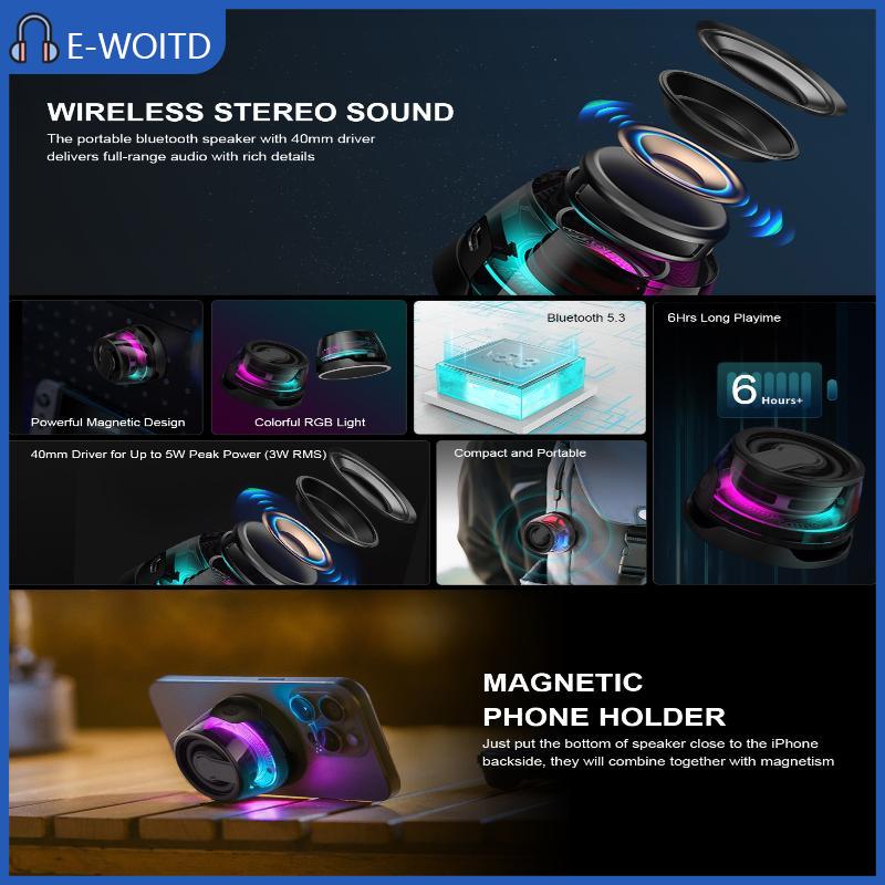 【E-WOITD】 Edifier ลำโพงบลูทูธแบบพกพา Hecate G200แสง RGB ลำโพงแม่เหล็ก BT5.3กล่องเสียงขนาดเล็กที่วางโทรศัพท์สำหรับเล่นได้นาน7ชั่วโมง ราคา 233 บาท*ส่งฟรี