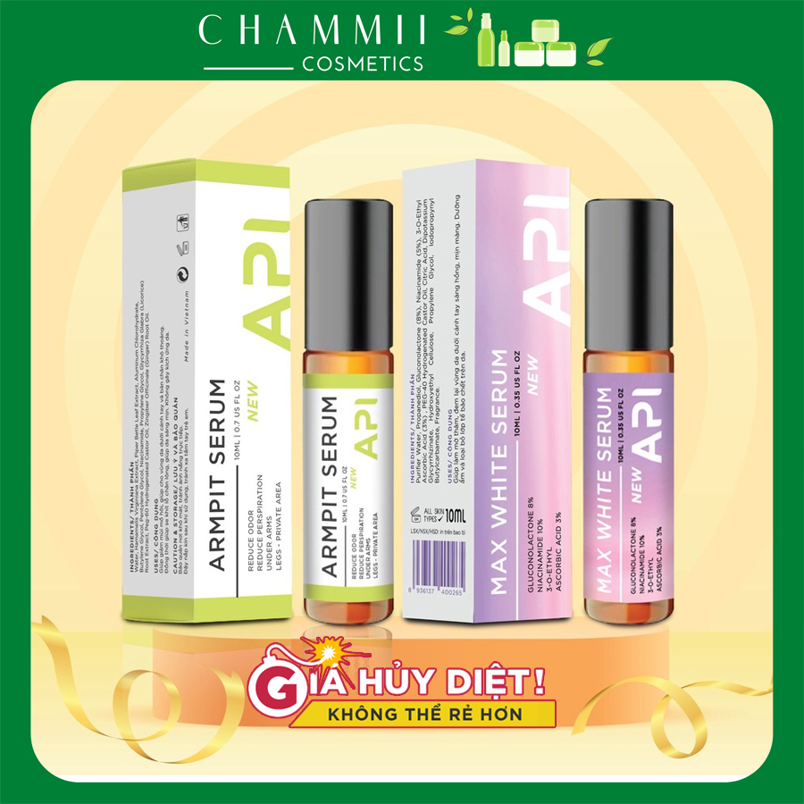 Serum trắng nách api và khử mùi hôi nách api , son nách api , lăn khử mùi ngăn tiết mồ hôi 72h