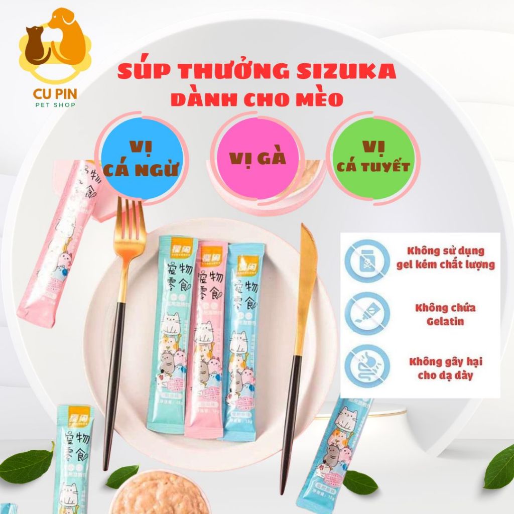 Combo 100 thanh Súp thưởng cho mèo thơm ngon, dinh dưỡng, đủ vị.