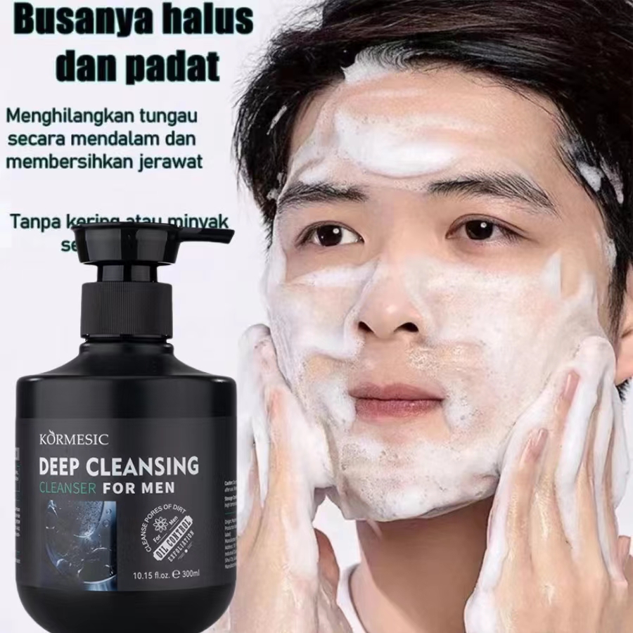 Sữa rửa mặt 300ml Kiểm soát dầu giữ ẩm Men làm sạch sâu lỗ chân lông, Ngừa Mụn, Làm Trắng Da