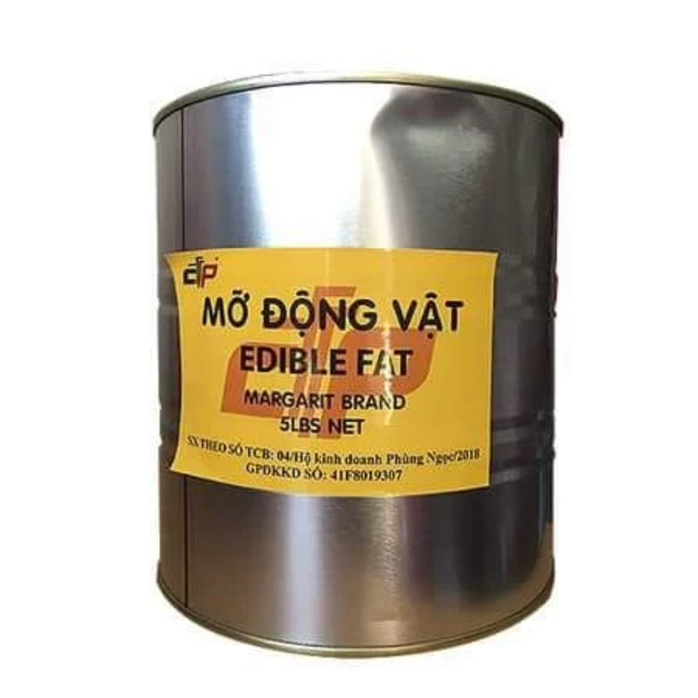 Mỡ động vật / Bơ Nauy - Lon 2.3kg tạo độ béo trong chế biến thực phẩm bánh kẹo rang bắp cà phê