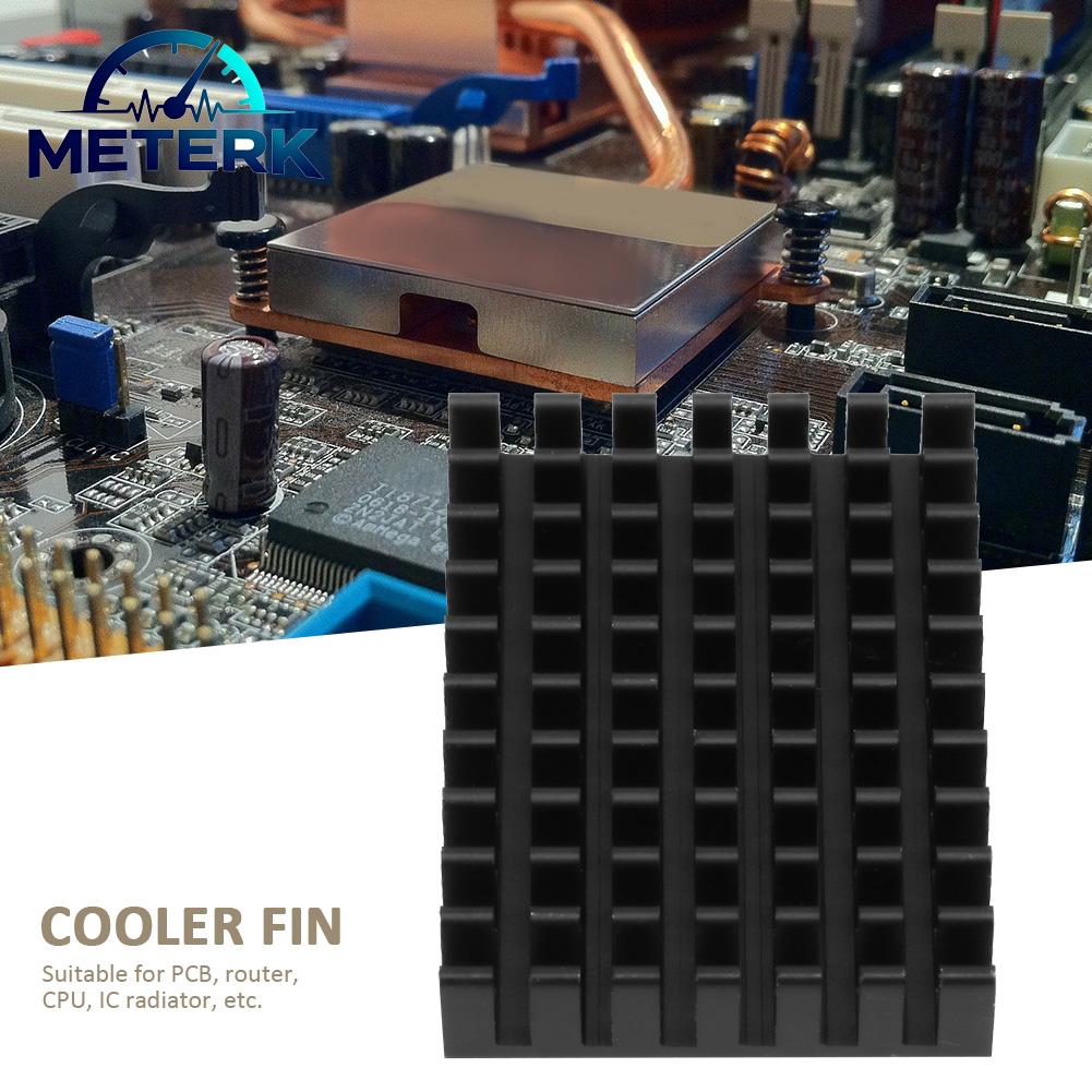 Meterk ERYUE อลูมิเนียมที่มีประสิทธิภาพ Cooling Fin สำหรับ CPU ชิปอิเล็กทรอนิกส์และเครื่องส่งสัญญาณ 5pcs สีดำฮีทซิงค์สำหรับเมนบอร์ดและส่วนประกอบอิเล็กทรอนิกส์ ราคา 96 บาท*ส่งฟรี