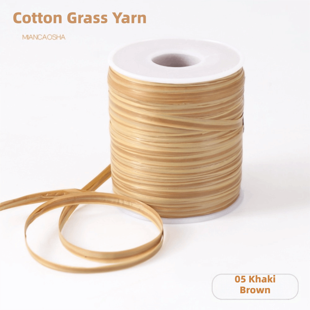 ZEFUVA Dệt vải Sợi Raffia Thân thiện với môi trường Bền bỉ Sợi móc Chất lượng cao cấp 120M mỗi cuộn Mũ móc dây ruy băng Tự làm