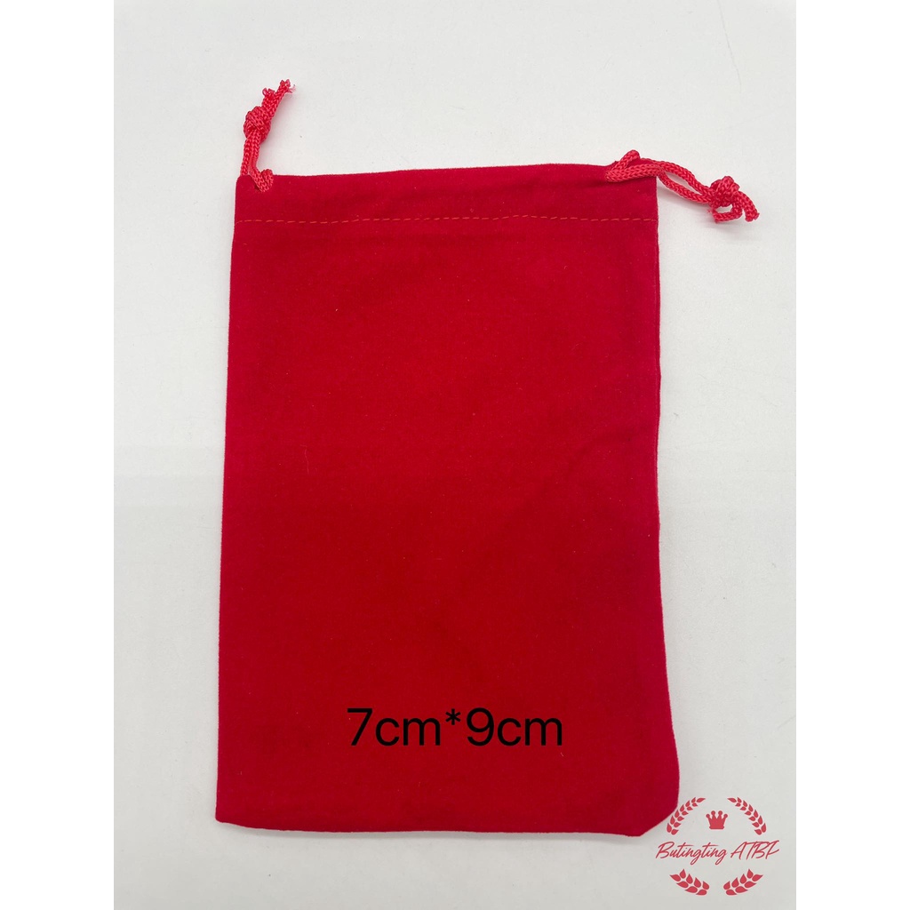 10pcs Velvet Organza Pouch Red Jewelry Storage Bag Candy Storage Present Packaging Velvet Cloth Jewelry Pouches For Wedding Favor Christmas Gift Or Other Packaging Supplies