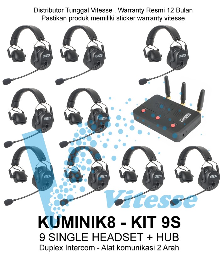 INTERCOM DUPLEX WIRELESS HEAVY DUTY CAME KUMINIK 8 KIT 9S -SPT EARTEC Harga  37,814,000 Ringgit*Penghantaran Percuma