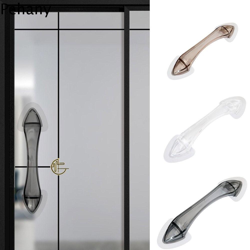 PEHANY Tự dính Tay Nắm Cửa cốc hút Chống trượt Dán chắc chắn Kéo cửa Hiện đại Nhựa Tay Nắm Cửa không đục lỗ Cửa sổ trượt