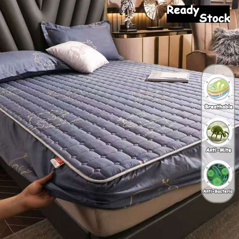 Tấm ga trải giường vừa vặn đàn hồi dày vỏ ga bọc đệm trần bông bao gồm tất cả 0.9m/1.2m/1.5m/1.8m Tấ