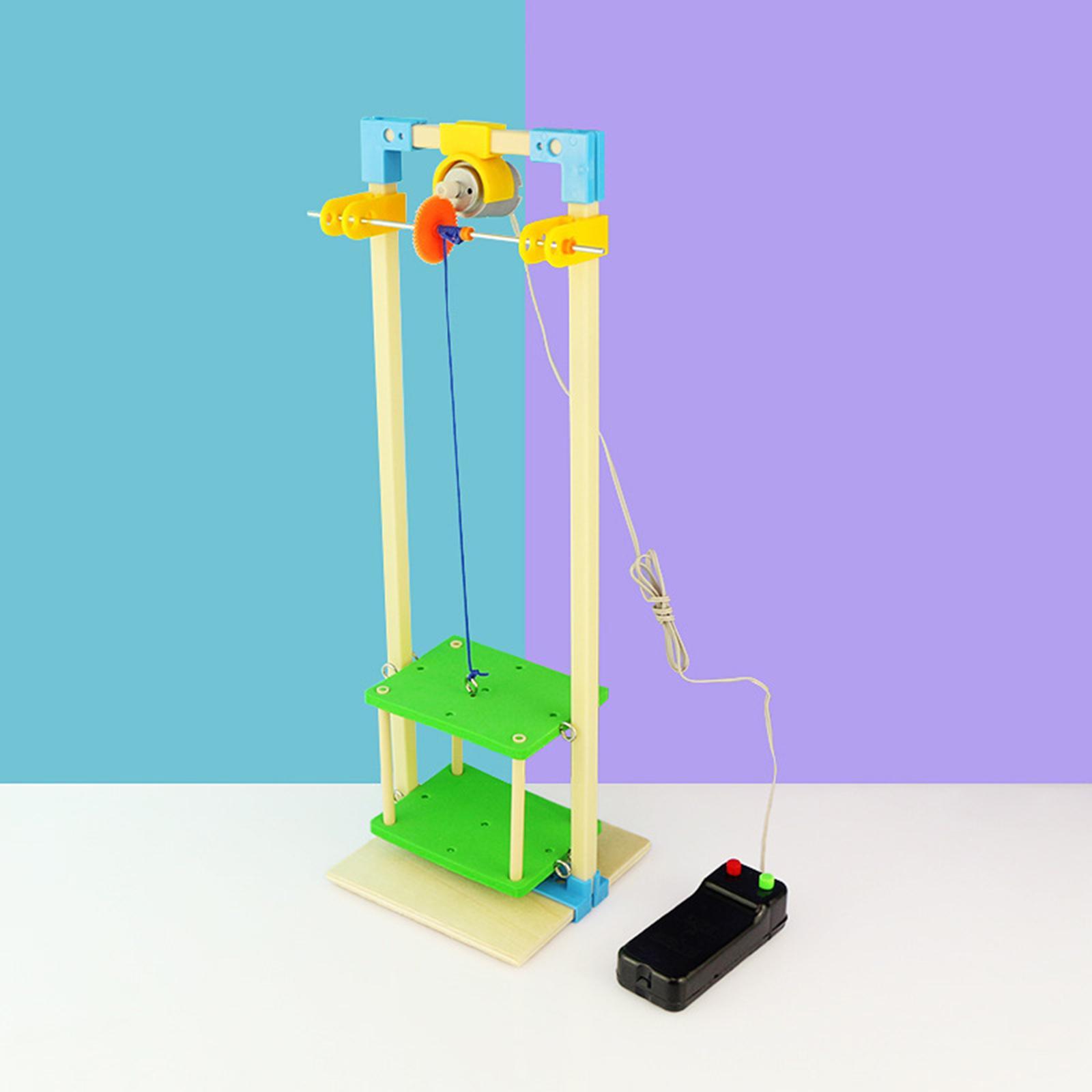 Pecine Remote Control Elevator Toy Science Experiment Kit Handmade for Girls Boys Gift Craft School Stem Teaching Projects
