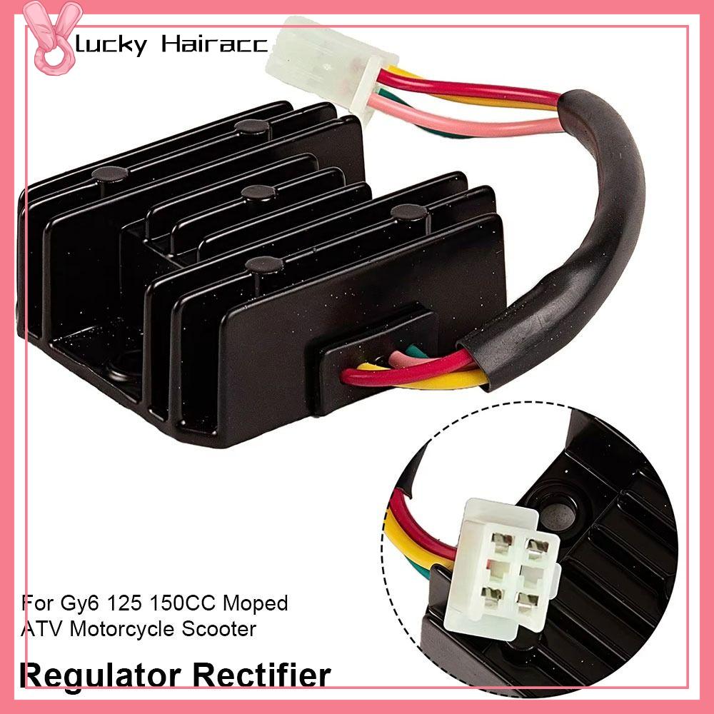 LUCKY HAIRACC 1Pcs 4 chân Bộ điều chỉnh chỉnh lưu 4 dây Nhôm Phụ kiện xe máy tay ga Bền bỉ 12V Bộ điều chỉnh sóng đầy đủ Dành cho xe máy Gy6 125 150CC và ATV
