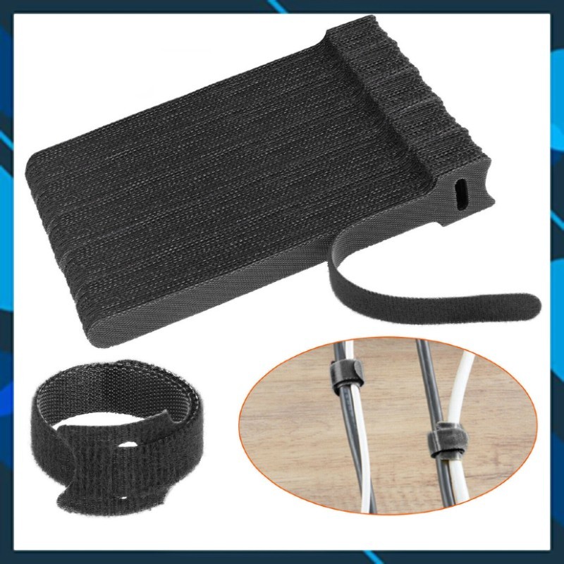  Dây Velcro Nylon Đai Buộc Giữ Làm Gọn Chống Rối Dây Cáp Sạc Tai Nghe Cáp HDMI Cáp Điện Tiện Lợi Tái Sử Dụng Nhiều Lần. 