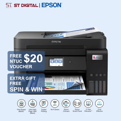 [Singapore Warranty] Epson L6290 L 6290 Replacement of L6190 L 6190 Business Wi-Fi Duplex All-in-One Ink Tank Inkjet Colour Printer Color Inkjet Printer Color Printer Ink Tank Printer with ADF Epson L 6190 Inktank Printer
