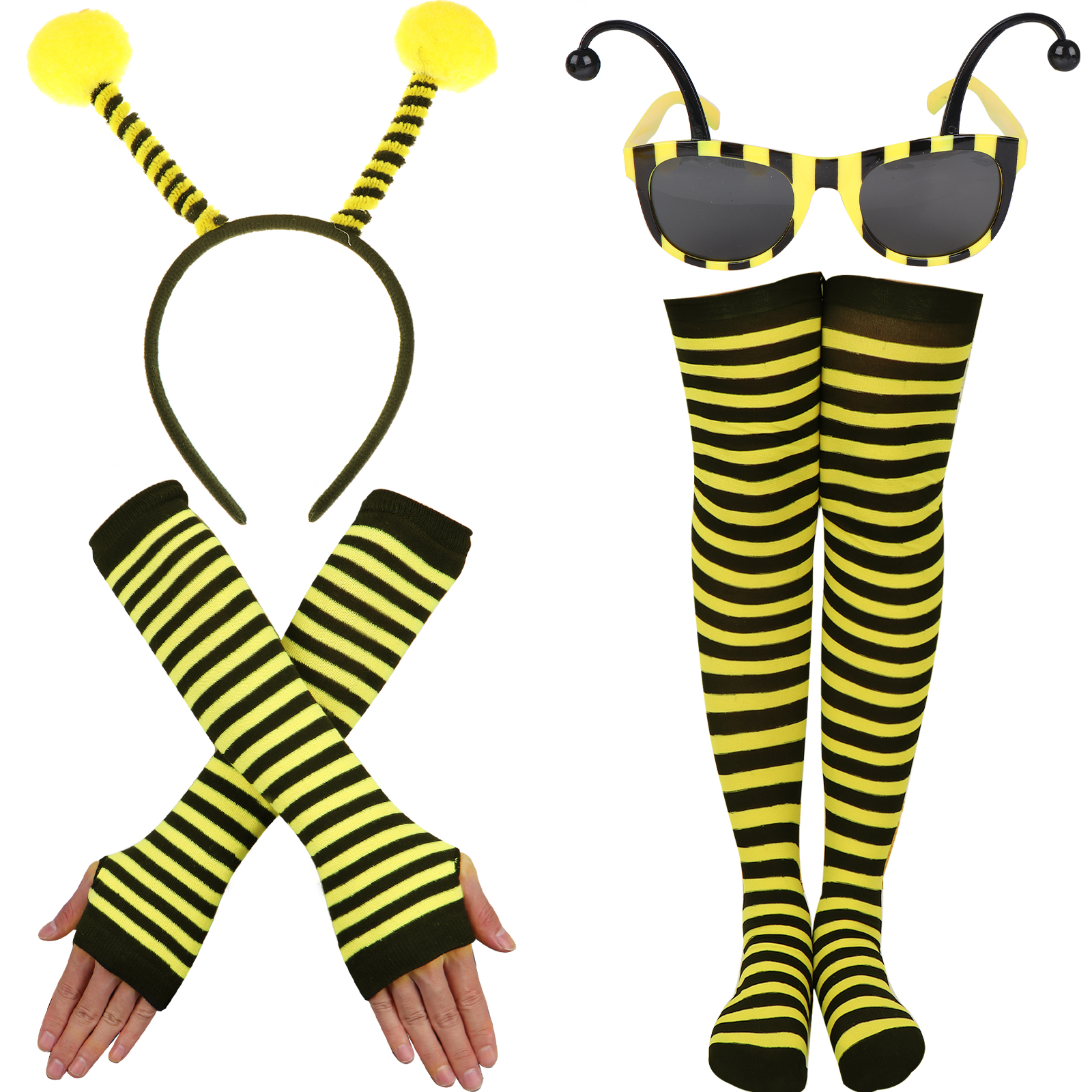 The Cutadornss Bumble Bee Costume Accessories Include Bee Antenna Headband