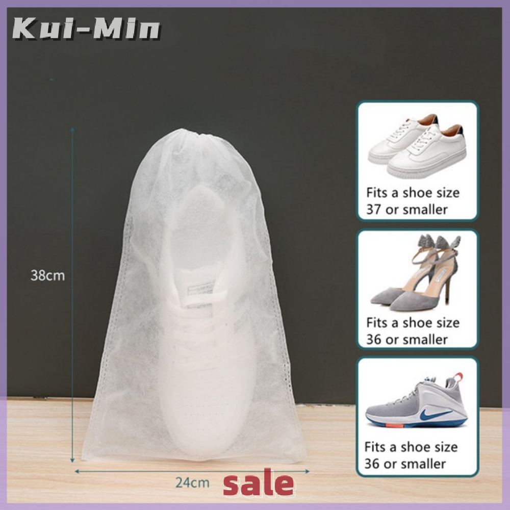 Kui-min 10 cái Giày Túi lưu trữ Giá treo tủ quần áo không dệt Du Lịch Túi xách tay túi không thấm nước quần áo phân loại túi treo