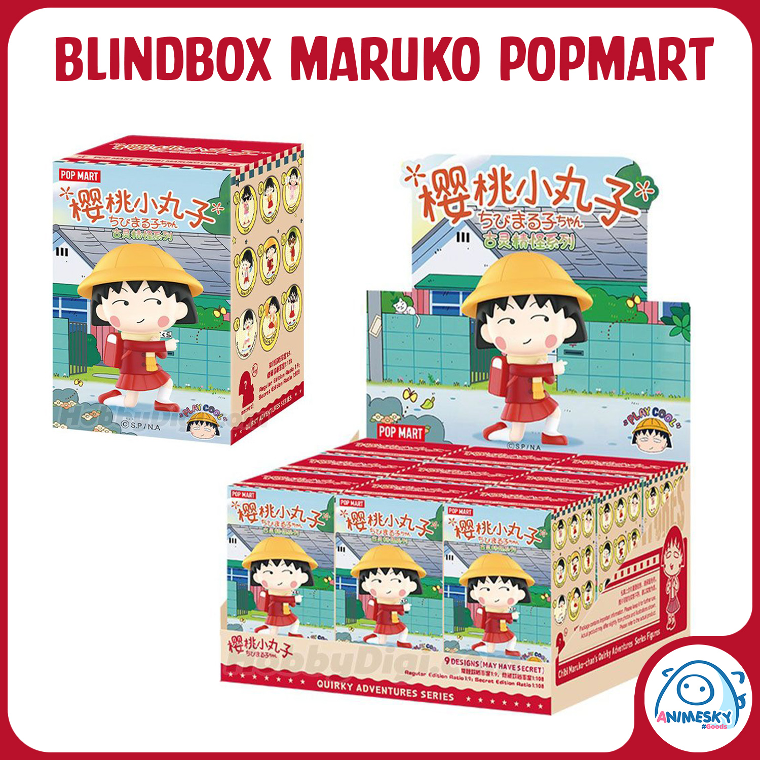 Mô hình Maruko-chan Quirky Series POP MART chính hãng - figure nhóc Maruko