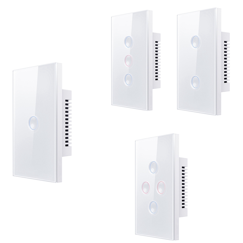 【Latest model】 Zigbee White Smart Touch Switch 110-240V 2.5D Concave Style Zigbee3.0 Work with Home ราคา 560 บาท*ส่งฟรี