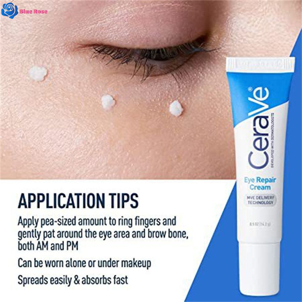 Hoa hồng xanh Cerave mắt Kem phục hồi Cerave Kem mắt nhăn làm săn chắc loại bỏ bọng mắt quầng thâm làm giảm cho quầng thâm & bọng, không hương liệu