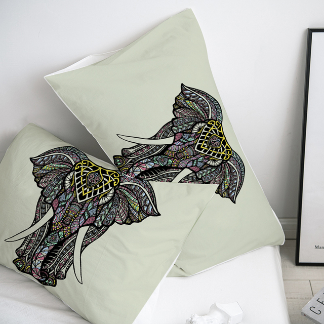 yingke 3d Pillow Case Pillowcase Custom/50x70/50x75/50x80/70x70 Decorative Pillow Cover Elephant With Jockey Bedding Drop Shipping