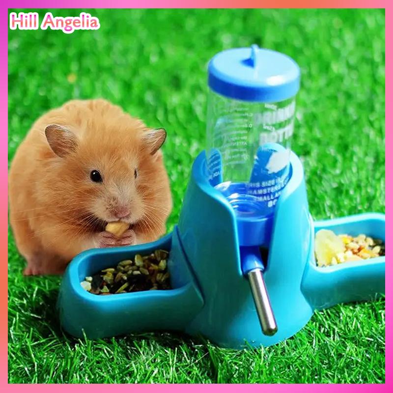 [Hill Angelia] Hamster chai nước động vật nhỏ phụ kiện tự động cho ăn thiết bị thực phẩm container Pet uống chai