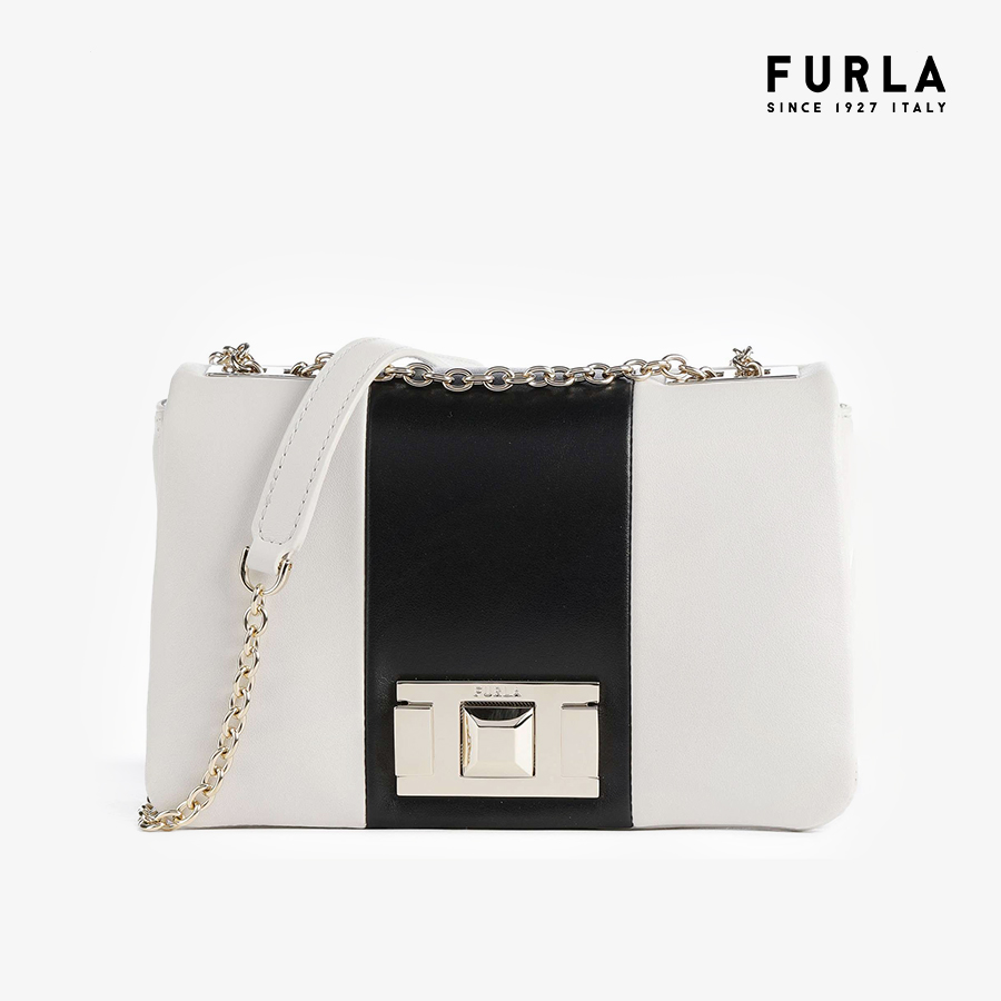 Túi đeo chéo nữ furla lulu mini crossbody vitello cloud patch