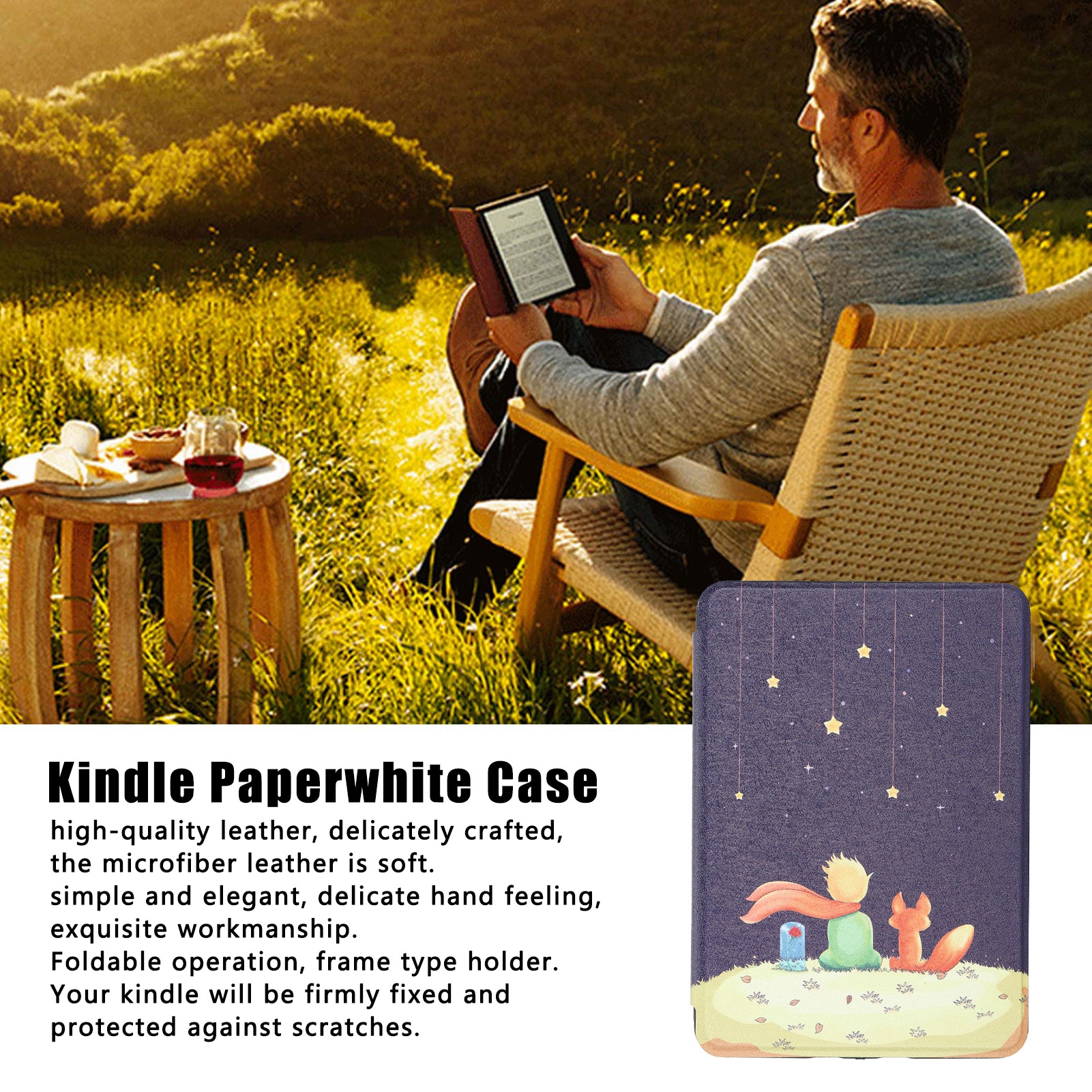 Kindle Paperwhite Kindle Paperwhite Case Kindle Basic Paper White Kindle 2018 4th Generation Ultra Slim Lightweight Leather Kindle Cover (Childhood Memories)