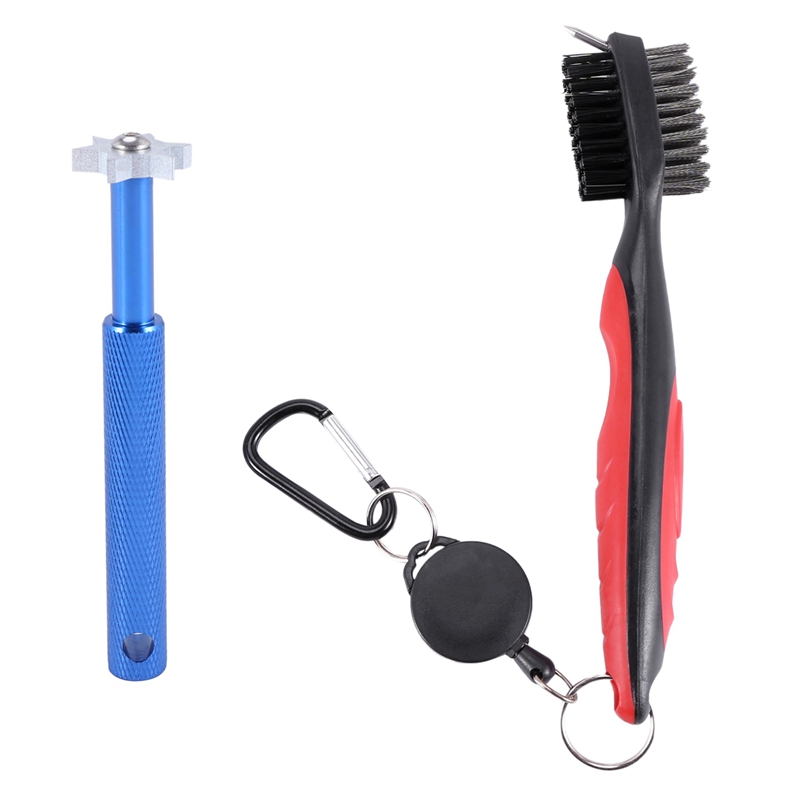 Y8Golf Groove Sharpener Tool Golf Club Groove Sharpener and Retractable Golf Club Brush for Golfers Practical and Clean Kits for All Golf Irons